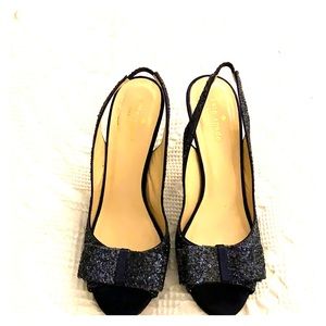 Kate Spade “Charm” heels in Navy